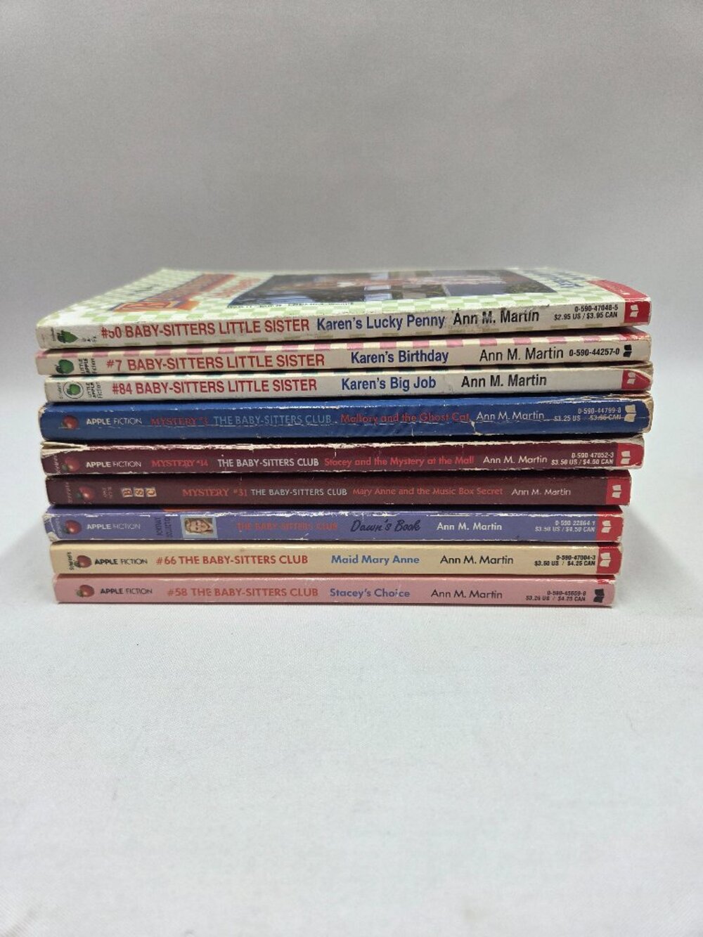 The Baby Sitters Club Books Various Mystery Little Sister Portraits Lot of 9